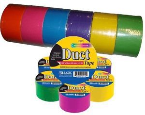 Bazic Fluorescent Colored Duct Tape, Assorted Colors, Pack of 6, 1.89-inch x 10