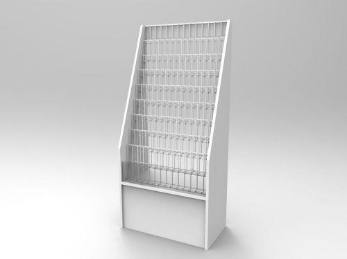 Fixture Displays Literature Rack Brochure holder leaflet coupon stand 1453-WHITE