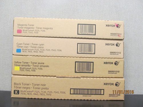 (2) Full Xerox Toner Kits 006R01509,10,11,12, + 3 belt cleaners + more read desc