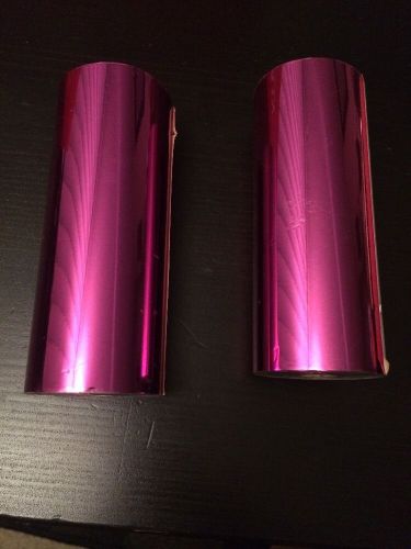 2 Metallic Magenta Hot Stamping Foil Rolls - 4.5&#034; X 150&#039; each on 1/2&#034; Core