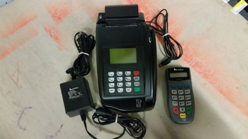 Verifone Quartet Telecheck Credit Card Terminal with Pinpad Model 1000SE