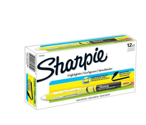 Sharpie Sharpie Highlighters, Chisel Tip, Fluorescent Yellow, 12-Count