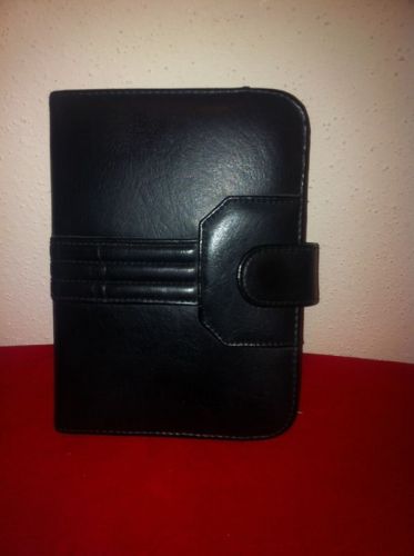 Unbranded Black Leather Mini Planner 6-ring Binder