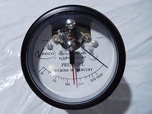 Vintage VEECO 255C Shielded Meter Pressure Microns of Mercury 423-1311RS