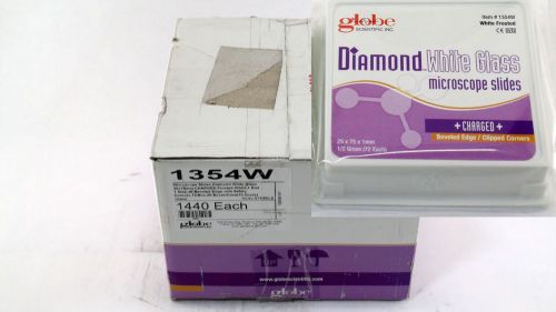 Globe Scientific Microscope Slides Diamond White Charged Beveled Clipped 1440p