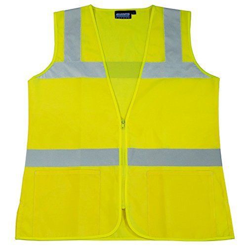 ERB Safety Products 61917 S720 Class 2 Ladies Fitted Vest, Large, Lime Green