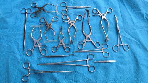 Surgical instrument lot retractor scissor hemostat codman mueller aesculap jarit for sale