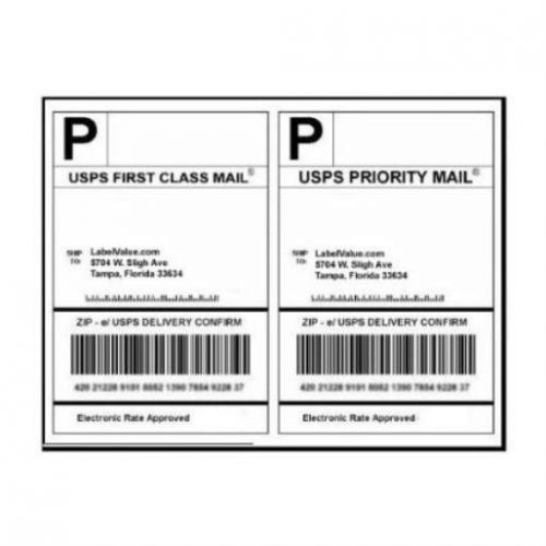 200 Shipping Labels White Blank Half Page Self Adhesive For Laser Inkjet Printe