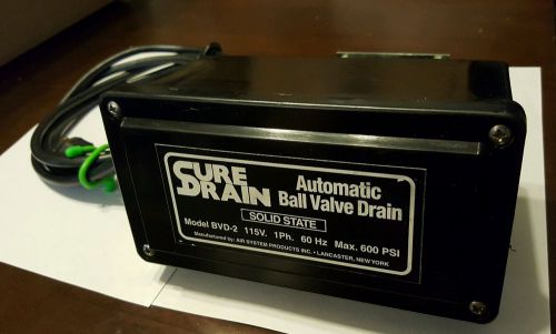 Sure Drain BVD-2 Automatic Ball Valve 115V 600PSI max 1/2&#034;NPT *STAINLESS STEEL*