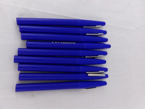 9 Papermate Flair Felt Tip Pens Medium Point Blue Point-Guard Porous Point