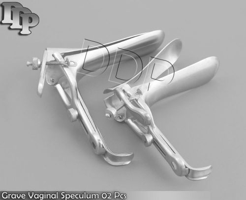 Med + Large Grave Vaginal Speculum 02 Pcs in Lot Brand New High Quality Products