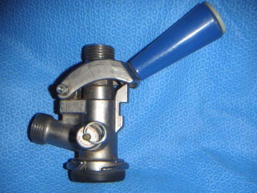 Beer Keg Tap D System Coupler American Sankey Micro Matic Blue Lever Handle