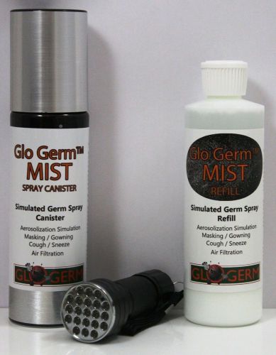 Glo germ basic mist non-aerosol simulated germ kit w/uv blacklight for sale