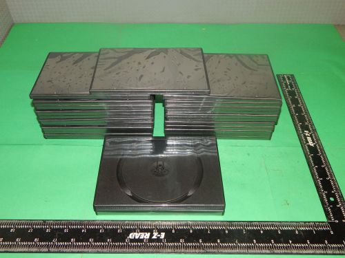 Lot of 25 Black DVD Cases 23-Thin 2-Standard Width