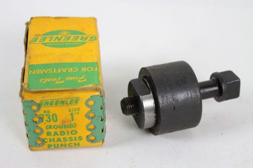 Greenlee Round Radio Chassis Punch Knockout No. 730 Size 1&#034; w/ Box Die Tool