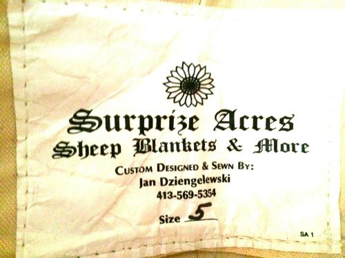 Surprize Acres Maine Vintage Cotton Duck Sheep Blanket  Sz. 5