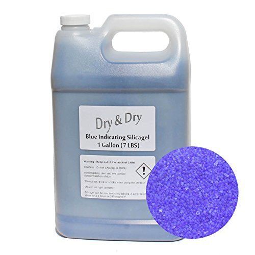 1 Gallon(7 LBS) &#034;Dry&amp;Dry&#034; High Quality Blue Indicating Silica Gel Desiccant Bead