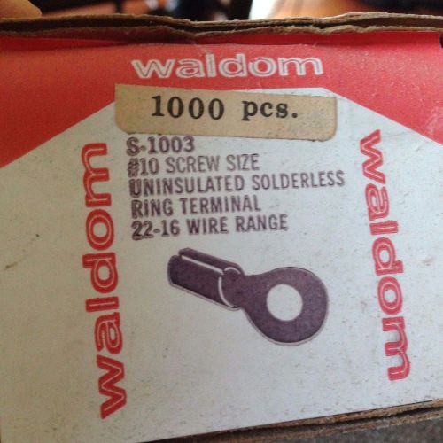 Box 1000 Waldom S-1003 Ring Terminals #10 Screw Size 22-16 Wire Range J26