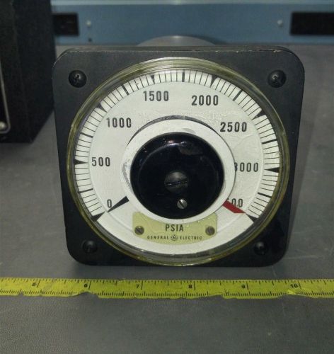 Ge 0-3500 psia meter general electric d-c ammeter 8db for sale