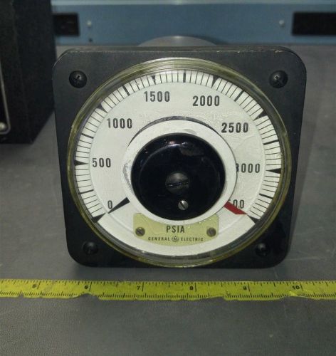 GE 0-3500 PSIA METER GENERAL ELECTRIC D-C AMMETER 8DB