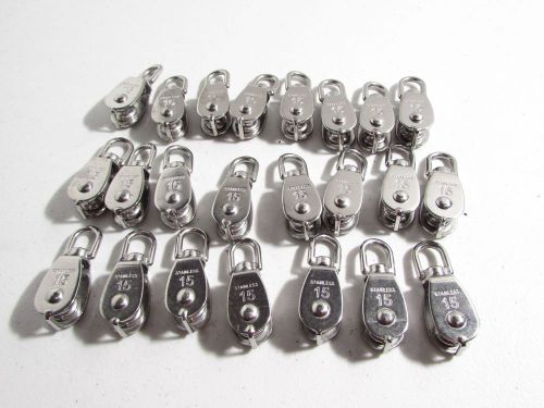 Lot of 23 Stainless steel  Wheel Swivel Pulley Block 15