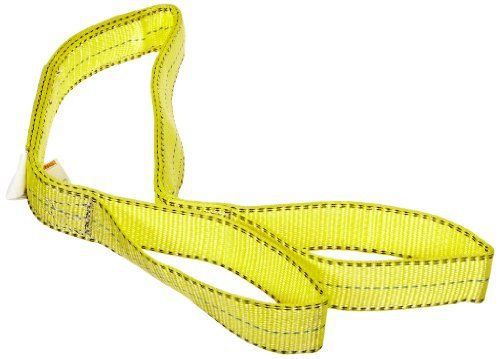 Indusco 77865651 Type 3 Nylon Flat Eye Synthetic Sling, 2 Ply, 6400 lbs Vertical