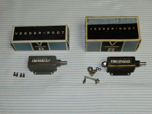 2 Vintage VEEDER-ROOT 5 Digit Mechanical Manual Counters