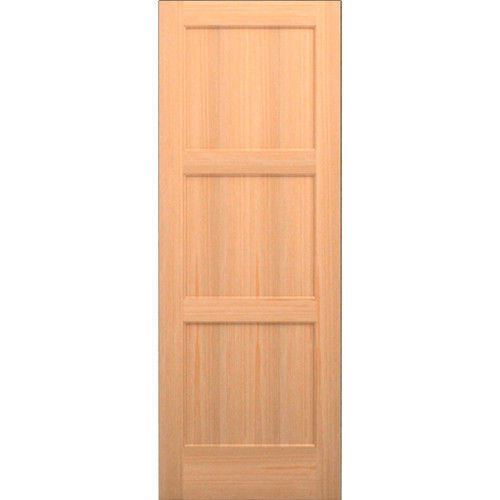 Clear Pine 3 Panel Flat Mission Shaker Solid Core Interior Wood Doors Model# 3CM