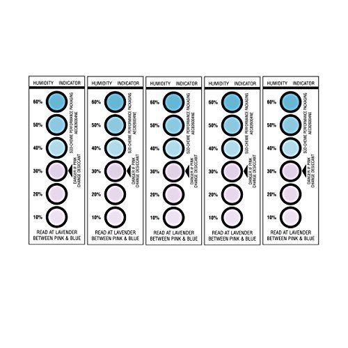 Humidity Indicator Cards 5 Pack - 10-60% 6 Spot5 Cards