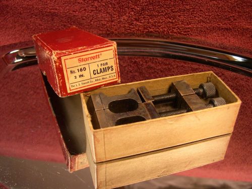 Vintage pair (2) starrett clamps no. 160 (2”) w/box for sale