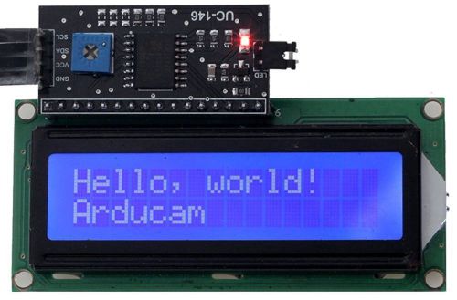 Arducam 1602 16x2 Serial HD44780 Character LCD Board Display White on Blue wi...