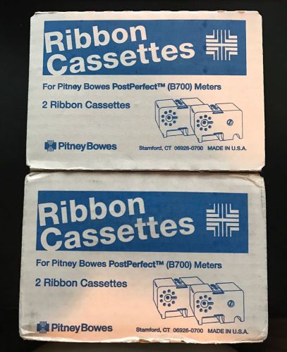 NEW 4 Pitney Bowes Ribbon Cassettes NIB 767-1 for B700 Postage Meter GENUINE