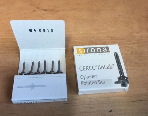 Cerec / InLab Cylinder Pointed burs 1.6 New Six Total