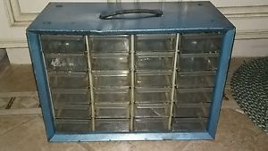 Vintage AKRO-MILS  Metal  Small Parts Storage Cabinet 24 Drawers