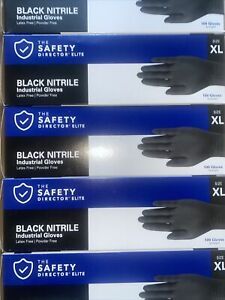 2 Cases Of 1000 XL Black Nitrile Gloves 10 100 Count Boxes In Each Case.