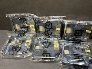 6PK Black on Gold Label Tape 12mmx7m For DYMO D1 45023 LabelManager 200 400 450D