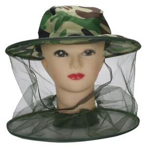 Camo Beekeeping Veil Mesh Cover Beekeeper Bee Honey Hat Face Protector Cap US