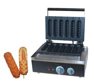 220V Electric Lolly Waffle Maker Hot Dog Crispy Waffle Machine 6pcs/time FY-119