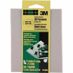 3M Contour Surface All-Purpose 4-1/2 In. x 5-1/2 In. x 3/16 In. Super Fine 3 pk