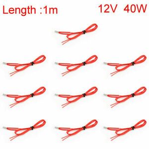 10Pcs 12V 40W Ceramic Cartridge Wire Heater Hotend For  3D Printer Prusa