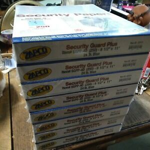 8 PACKS--ZAPCO SGPP-40-- SECURITY PAPER-NEW AND SEALED IN ORIGINAL PACKAGING--