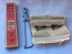 EUC Vintage Apex Keen Edge Combination Glass Cutter Knife Scissors Sharpener
