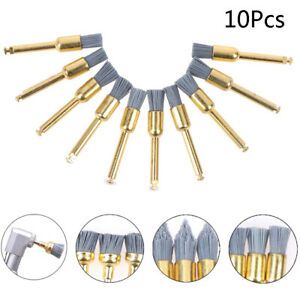 10Pcs Dental Polishing Brush Silicon carbide Material Latch Bowl Flat Teeth BH