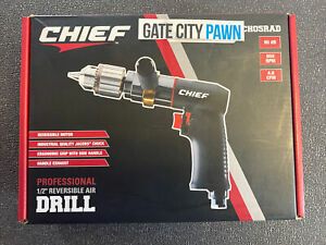 CHIEF 1/2&#034; Professional Reversible Air Drill Heavy Duty High Torque CH05RAD, NEW
