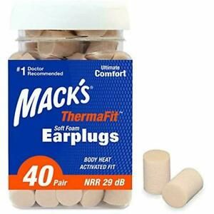 ThermaFit Soft Foam Earplugs, 40 Pair - Comfortable Plugs Sleeping