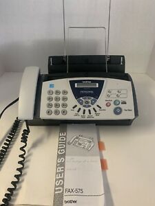 Brother FAX-575 Personal Plain Paper Fax Machine Phone Copier Tested