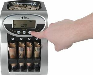 Commercial Coin Counter Sorter Machine Fast Sorting Digital LCD Money Change