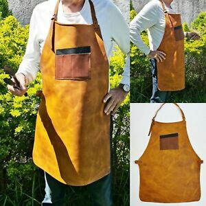 JH--Heavy-duty Work Leather Apron for BBQ, Grill,Kitchen,Woodwork,Barber,Welding
