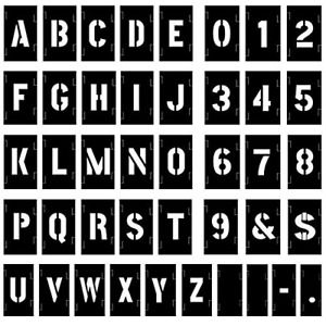 Attisstore Painting Stencil Set, 1 inch Plastic Letters and Numbers Interlocking
