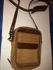 Scully Brown Leather Organizer Satchel Crossbody W/Multiple Pockets-Unisex